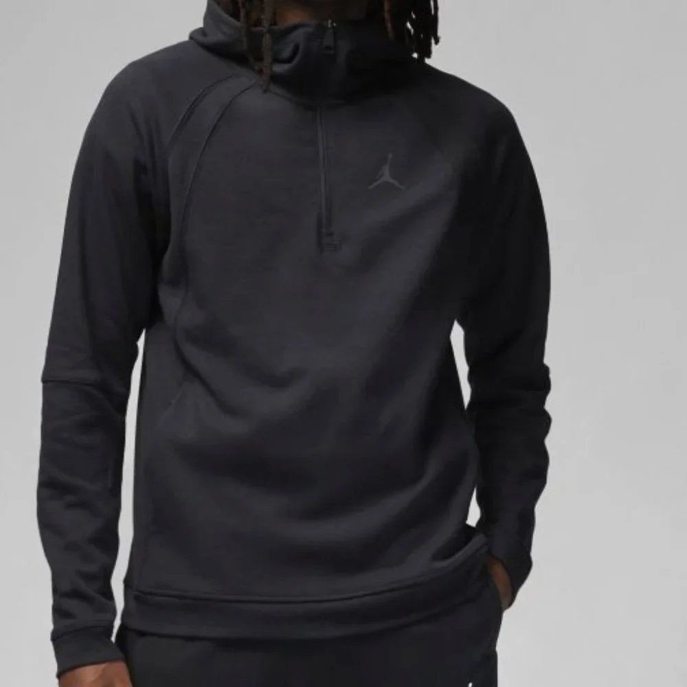 Jordan Men's Dri-FIT Sport Statement Air Fleece Pullover Hoodie-Black